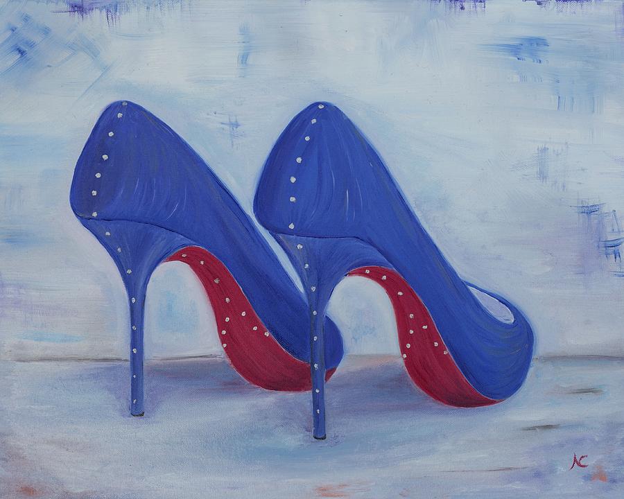 Red Soul Shoes Painting by Neslihan Ergul Colley