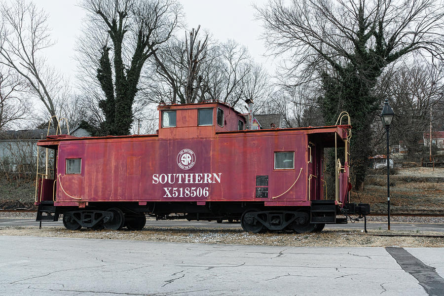 Red Southern Caboose Photograph by Sharon Popek
