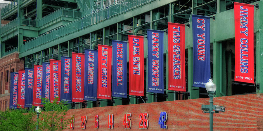 Red Sox Hall of Fame Banners - Fenway Park by Joann Vitali