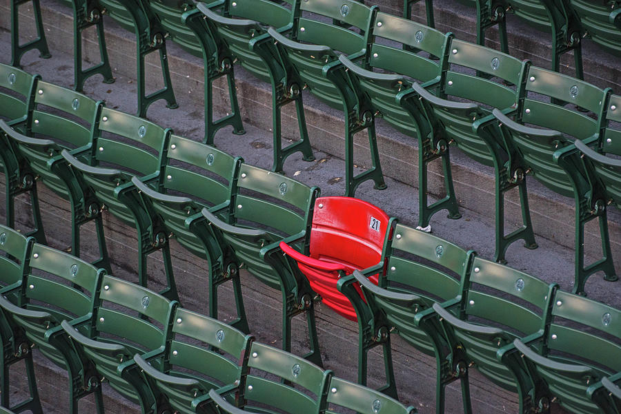 Red Sox Ted Williams Homerun Red Seat Close Up Photograph by Toby McGuire