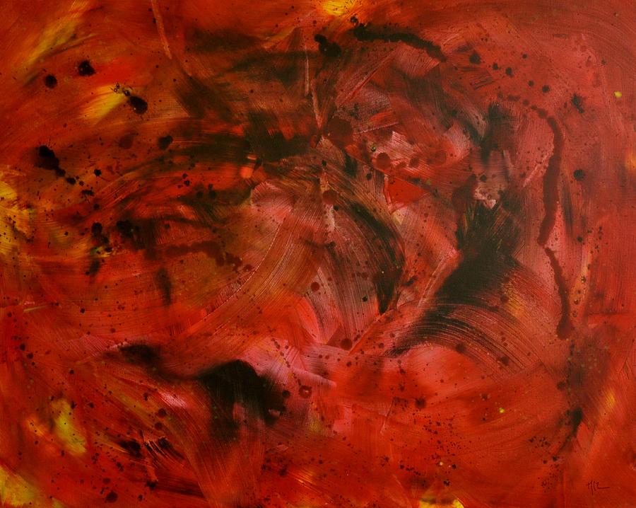 Red Space Painting by Maria Laura Ortega - Fine Art America