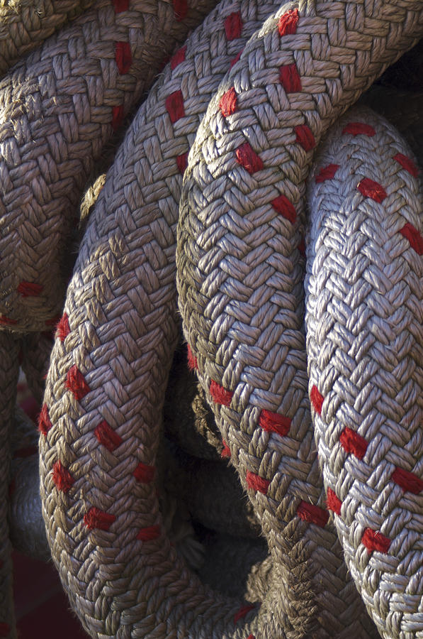 Red Speckled Rope Photograph by Henri Irizarri