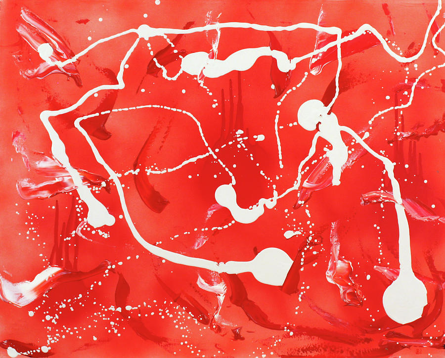 Red spill Painting by Thomas Blood