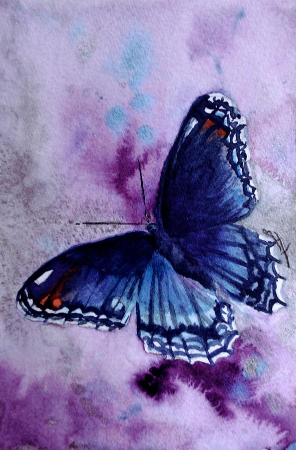 Red Spotted Purple 2 Painting by Beverley Harper Tinsley