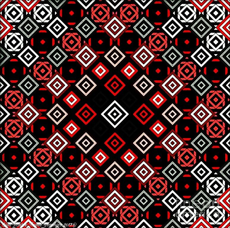 Red Squared Digital Art by Lisa Marie Towne