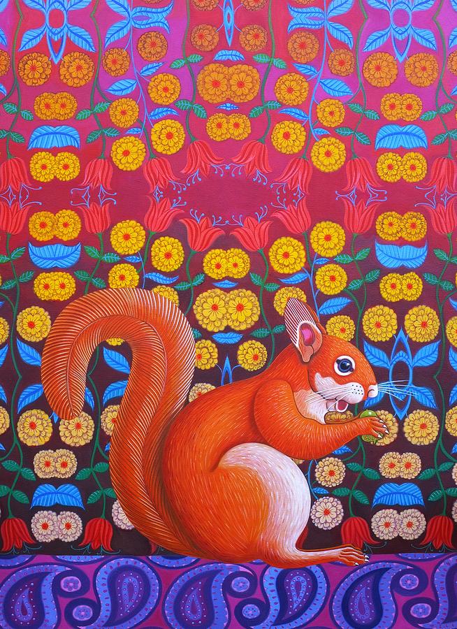 Squirrel Painting - Red Squirrel by Jane Tattersfield
