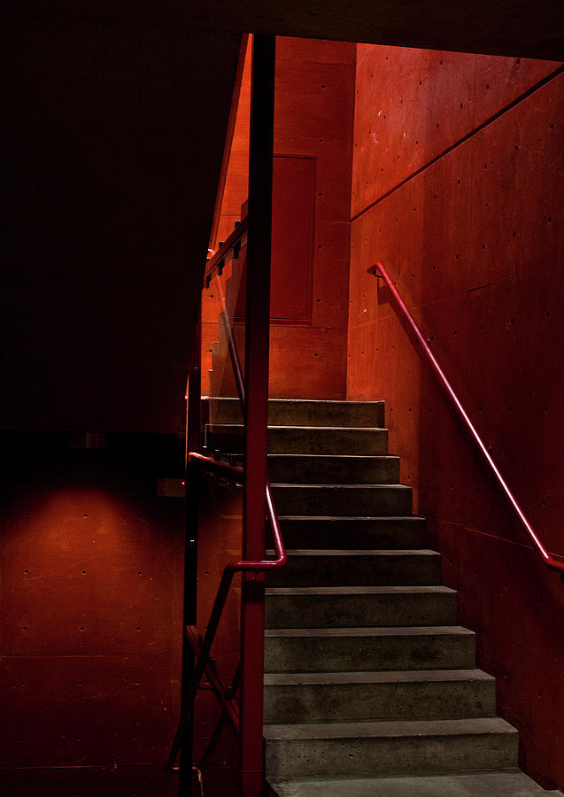 Red stairs Photograph by Elena Nosyreva