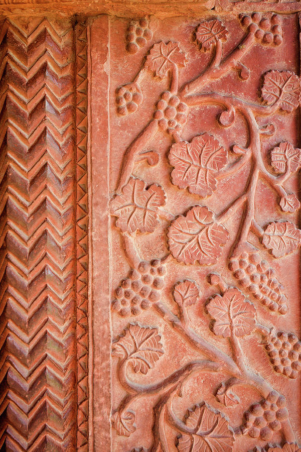 Red Stone Carvings in Fatehpur Sikri Photograph by Aivar Mikko