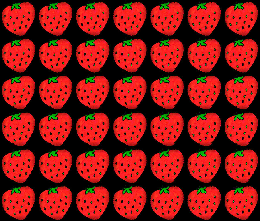 Red Strawberries Digital Art