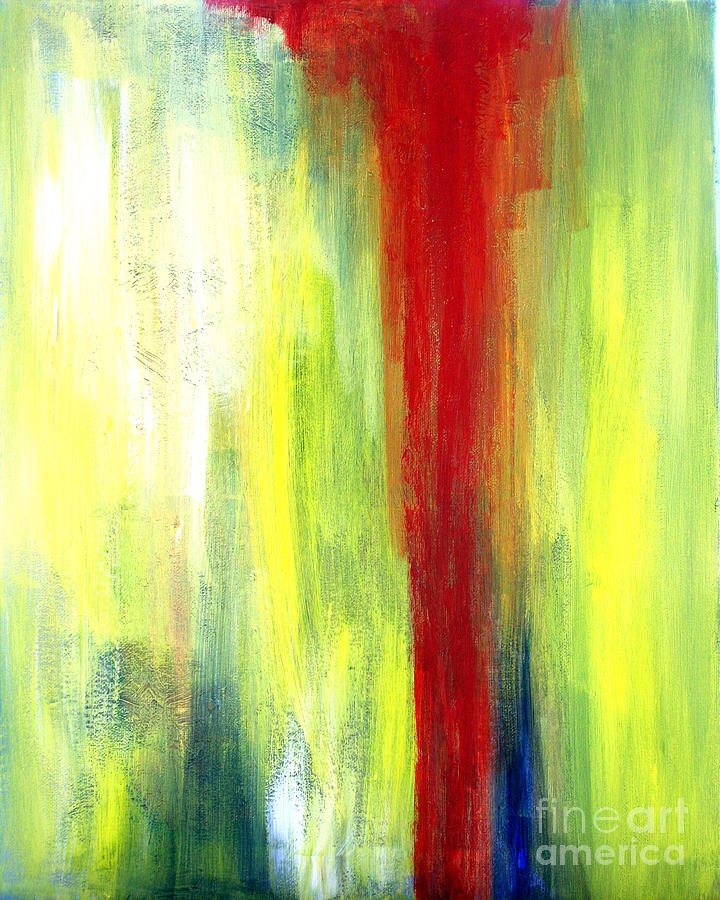 Red Streak Alone Painting by Julie Lueders 