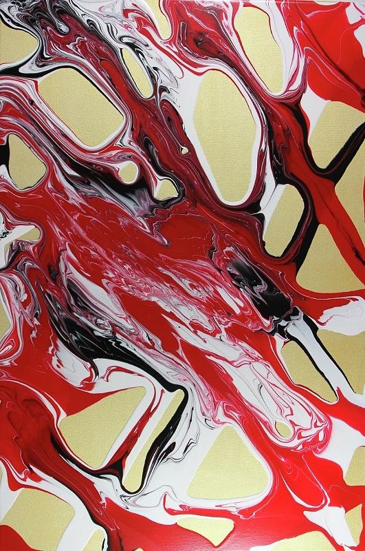 Red Streak Painting by Madeleine Arnett