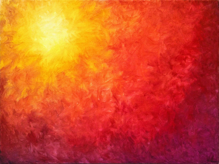 Red Sunrise Painting by Brena Patchen - Fine Art America