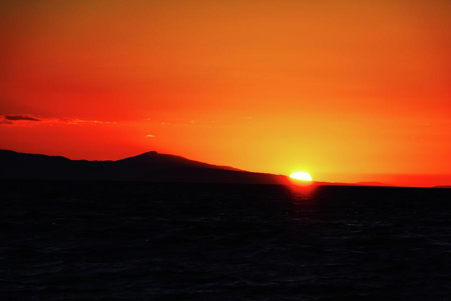 Red Sunset At Night Sailors Delight Photograph
