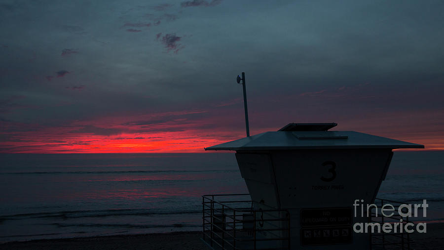 Red sunset in La Jolla Photograph by Agnes Caruso