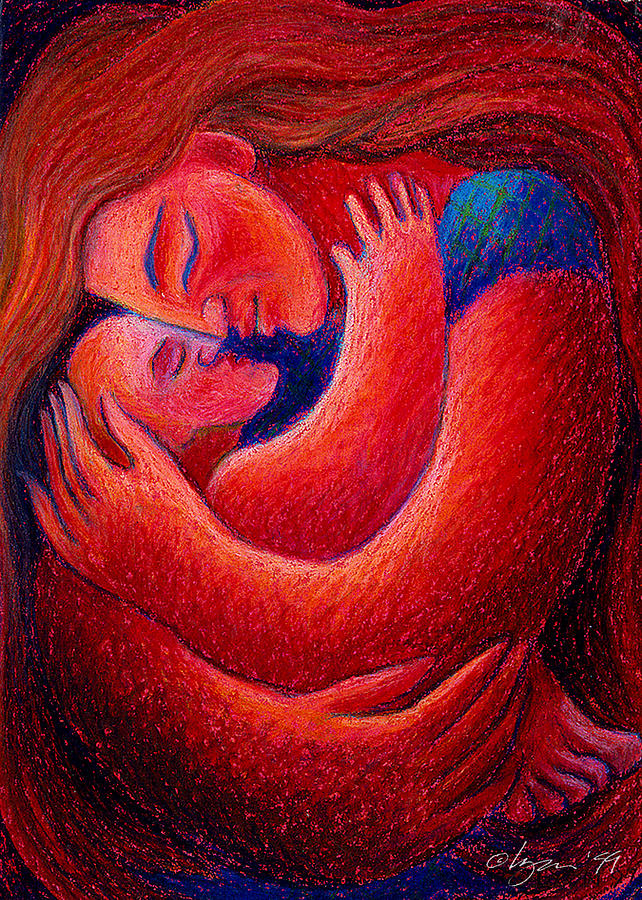 Pastels Pastel - Red Sunset Mama by Angela Treat Lyon