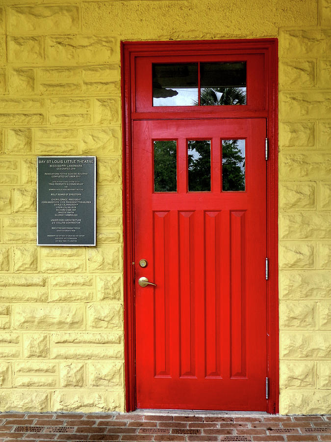 Red Theatre Door Photograph by Kathy K McClellan