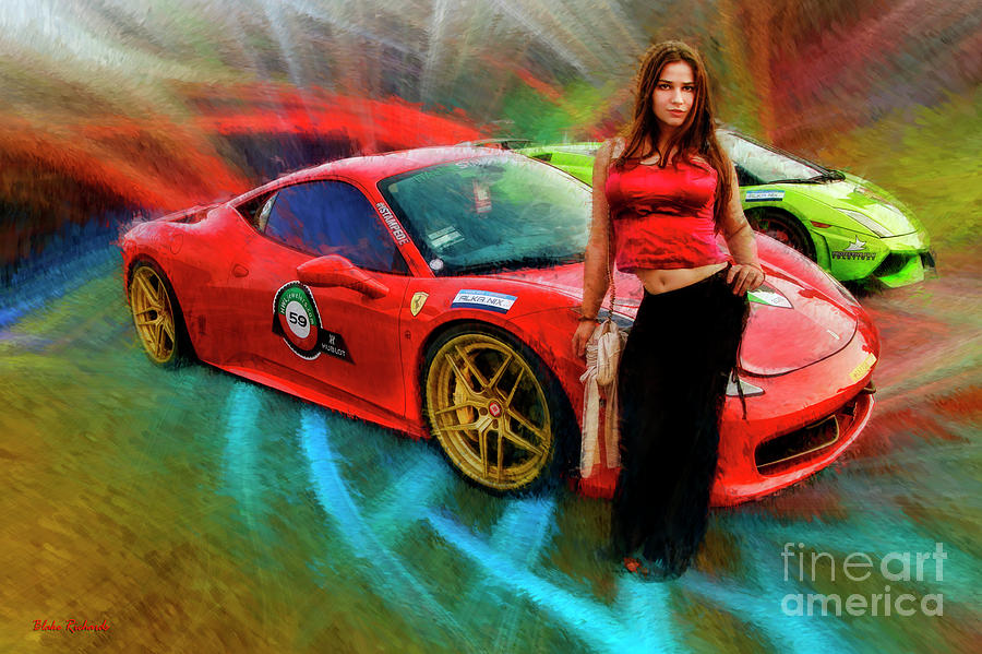 Red Top Red Ferrari Girl Photograph by Blake Richards