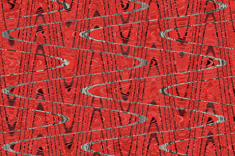 Red Tract Janca Abstract Digital Art by Tom Janca