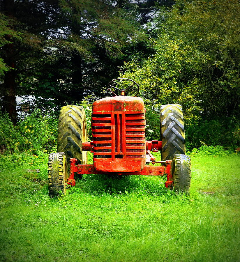 Red tractor Photograph by Lukasz Ryszka