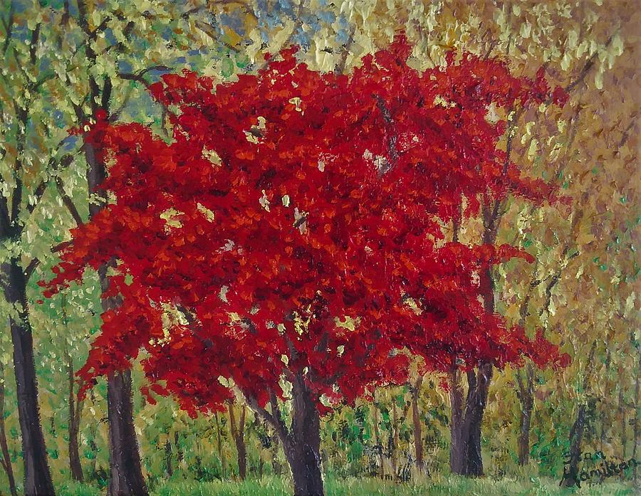 Red Tree  Painting by Stan Hamilton II