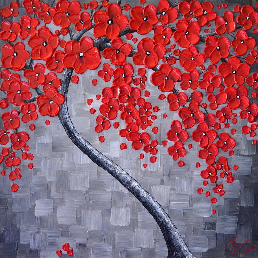 Red tree Painting by Zarema Mamedova - Fine Art America