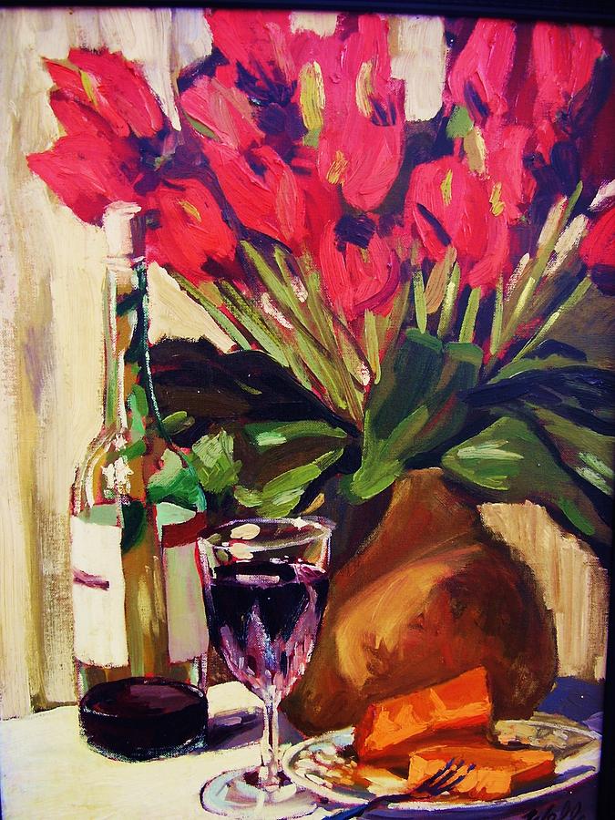 Tulip Painting - Red Tulips by Kevin Wells