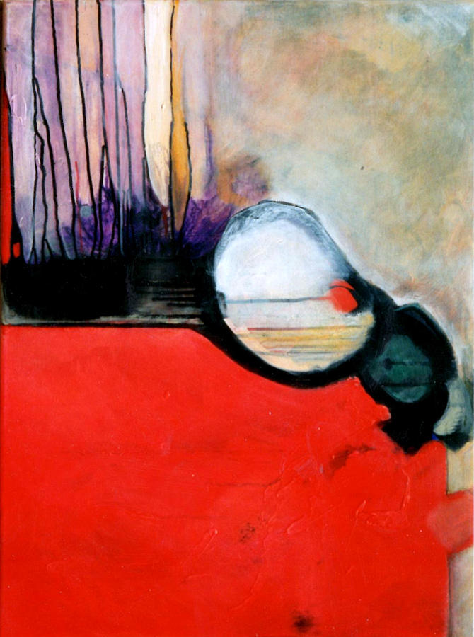 RED TWIN Leaps and Bounds Painting by Marlene Burns