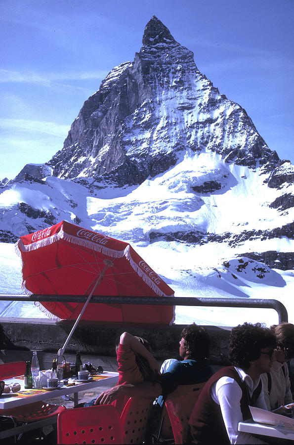 Sun Deck Photograph - Coca-Cola Umbrella at Matterhorn by Carl Purcell
