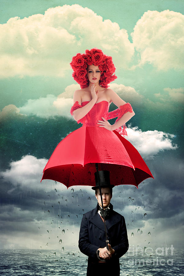 Surrealism Photograph - Red Umbrella by Juli Scalzi
