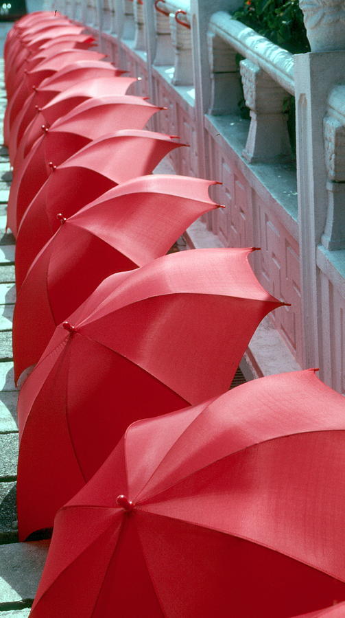 Red Umbrellas Photograph by Douglas Pike