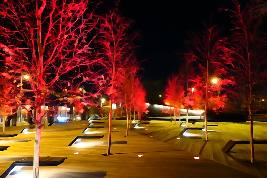 Red Urban Trees Photograph by Greg Hammond