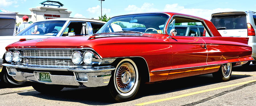 Red Vintage Cadillac Photograph by Amy McDaniel