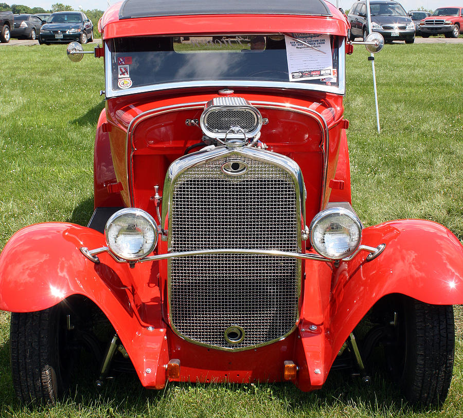Red Vintage Car Photograph by Ellen Tully