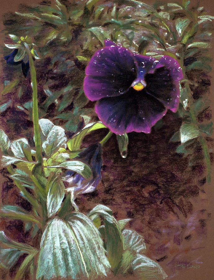 Red Violet Dew Painting by Christopher Reid