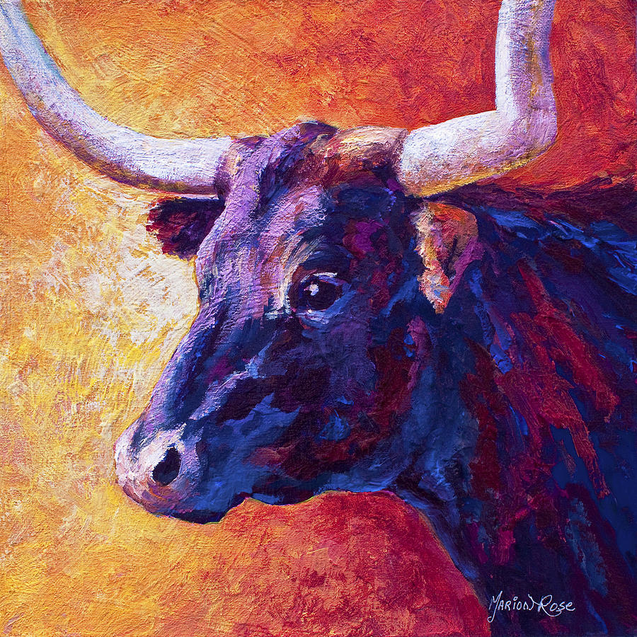 Animal Painting - Red Violet by Marion Rose
