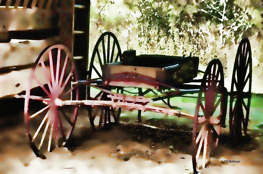 Red Wagon Photograph - Red Wagon by Deborah