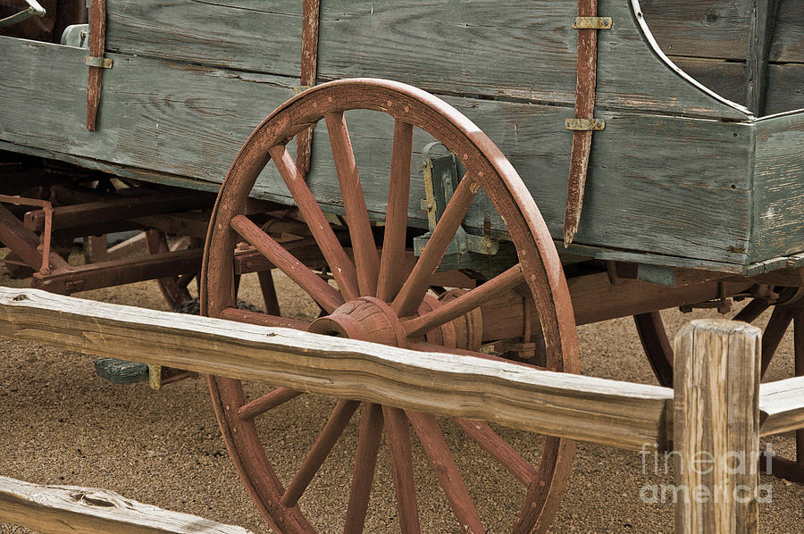 Red Wagon Wheel Photograph by Kirt Tisdale