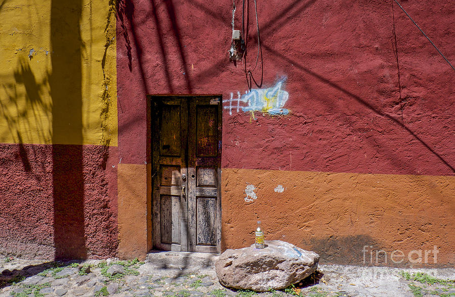 Red Wall - San Miguel de Allende Photograph by Amy Fearn