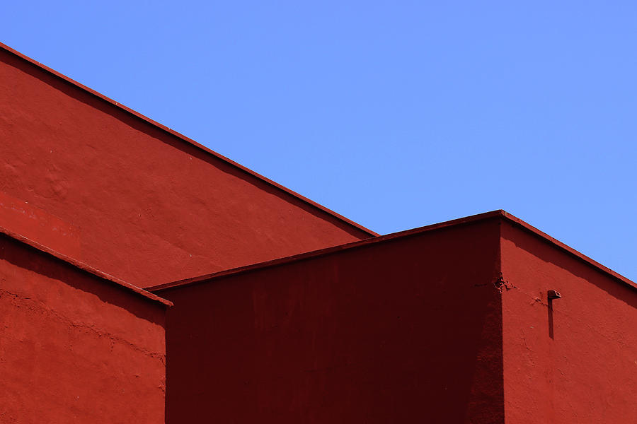 Red Walls Blue Sky Photograph by Prakash Ghai