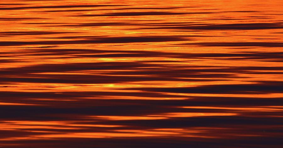 Red Waves At Sunset Two  Photograph by Lyle Crump