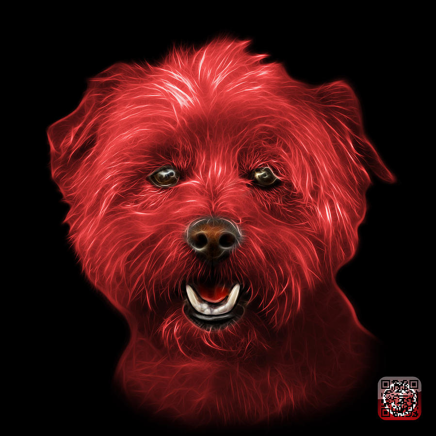 Red West Highland Terrier Mix - 8674 - BB Mixed Media by James Ahn