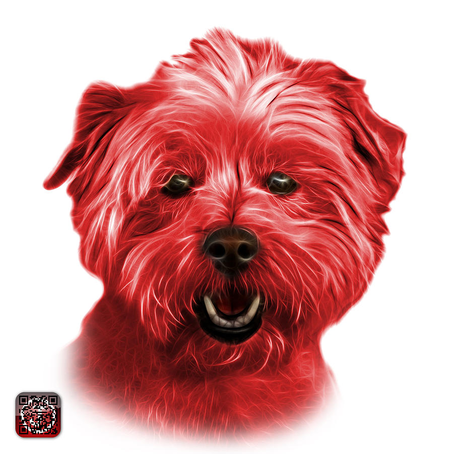 Red West Highland Terrier Mix - 8674 - WB Mixed Media by James Ahn