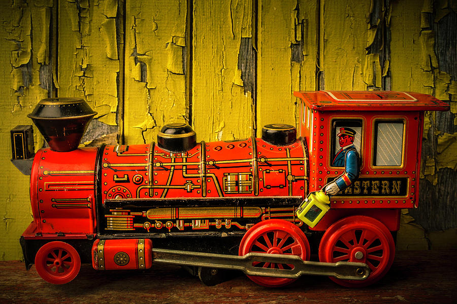 Red Western Toy Train Photograph by Garry Gay