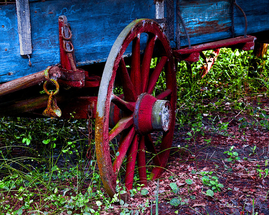 Wagon Photograph - Red Wheel by Christopher Holmes