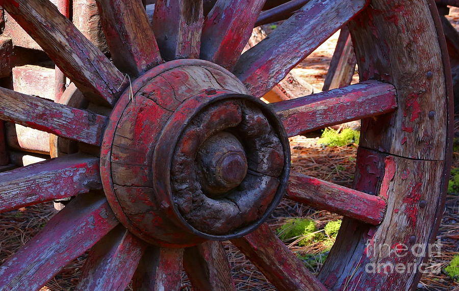 Red Wheel Photograph by Marty Fancy