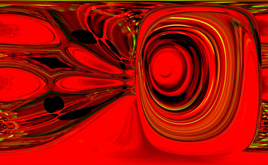 Red whirls abstract Photograph by Jeff Swan