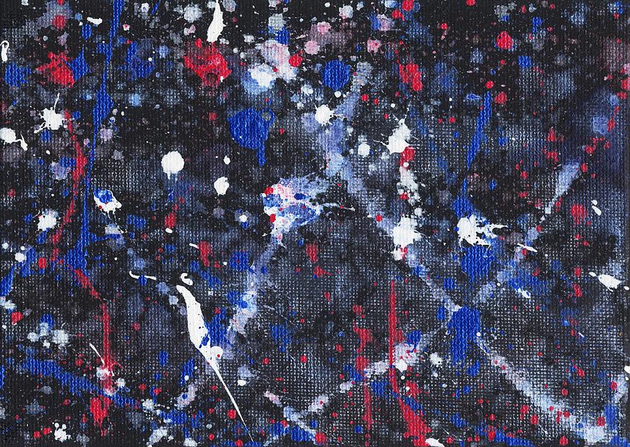 Red White and Blue Collided Painting by Phil Strang