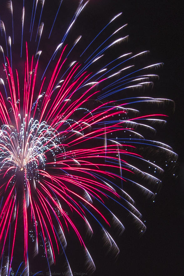 Red White And Blue Detail Photograph