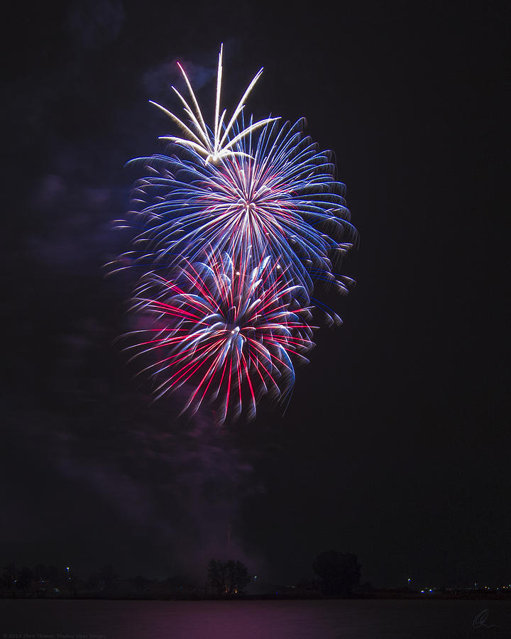 Red White And Blue Display Photograph