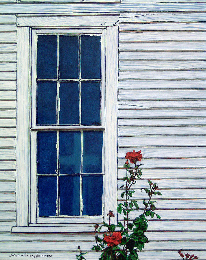 Rose Painting - Red White and Blue by Peter Muzyka